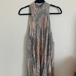 High Neck Boho Free People Dress